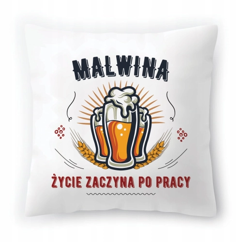 Poduszka Dla Malwiny na Urodziny Imieniny Prezent z Nadrukiem ze Zdjęciem