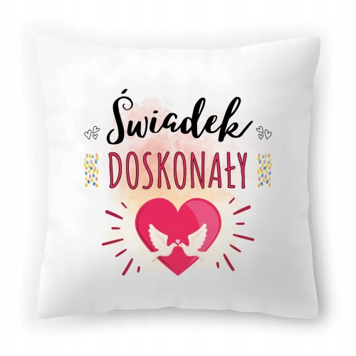 Poduszka Dla Świadka na Urodziny Imieniny Prezent z Nadrukiem ze Zdjęciem