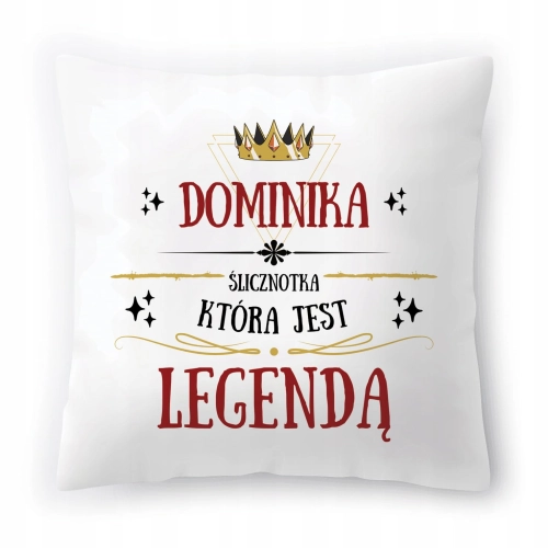 Poduszka Dla Dominiki na Urodziny Imieniny Prezent z Nadrukiem ze Zdjęciem