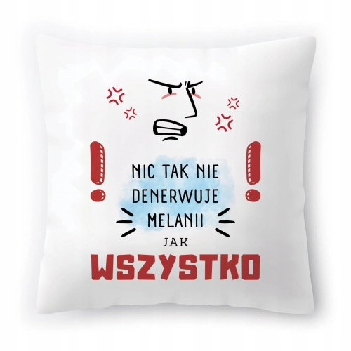 Poduszka Dla Melanii na Urodziny Imieniny Prezent z Nadrukiem ze Zdjęciem