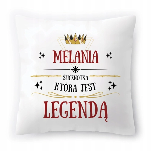 Poduszka Dla Melanii na Urodziny Imieniny Prezent z Nadrukiem ze Zdjęciem