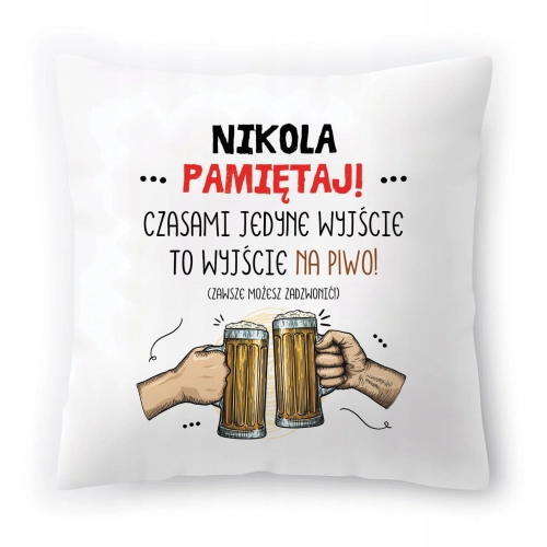 Poduszka Dla Nikoli na Urodziny Imieniny Prezent z Nadrukiem ze Zdjęciem