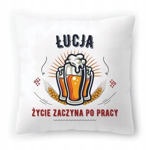 Poduszka Dla Łucji na Urodziny na Prezent z Nadrukiem ze Zdjęciem