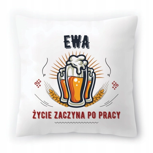 Poduszka Dla Ewy na Urodziny na Prezent z Nadrukiem ze Zdjęciem