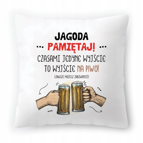 Poduszka Dla Jagody na Urodziny na Prezent z Nadrukiem ze Zdjęciem