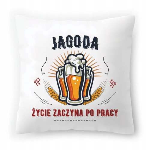 Poduszka Dla Jagody na Urodziny na Prezent z Nadrukiem ze Zdjęciem