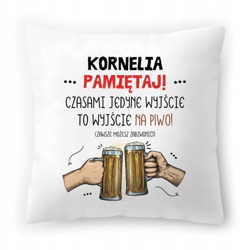 Poduszka Dla Korneli na Urodziny na Prezent z Nadrukiem ze Zdjęciem