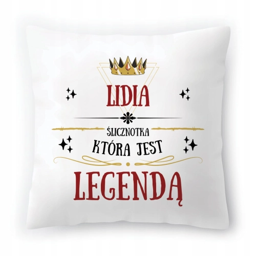 Poduszka Dla Lidii na Urodziny na Prezent z Nadrukiem ze Zdjęciem