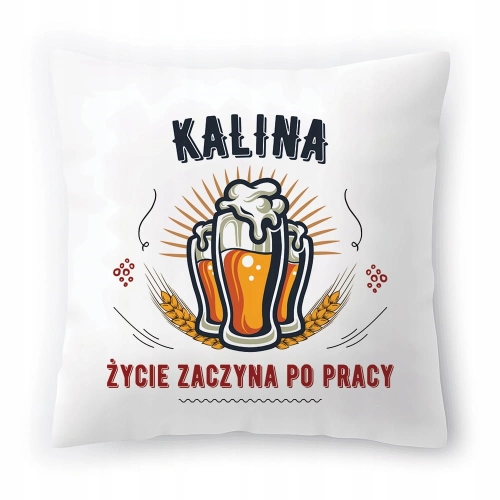 Poduszka Dla Kaliny na Urodziny na Prezent z Nadrukiem ze Zdjęciem