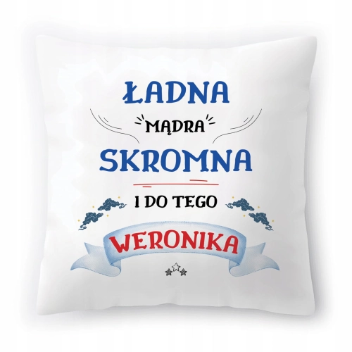 Poduszka Dla Weroniki na Urodziny Imieniny Prezent z Nadrukiem ze Zdjęciem