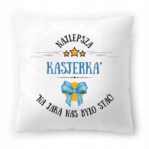 Poduszka Dla Kasjerki na Urodziny na Prezent z Nadrukiem ze Zdjęciem