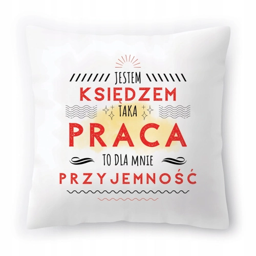 Poduszka Dla Księdza na Urodziny na Prezent z Nadrukiem ze Zdjęciem