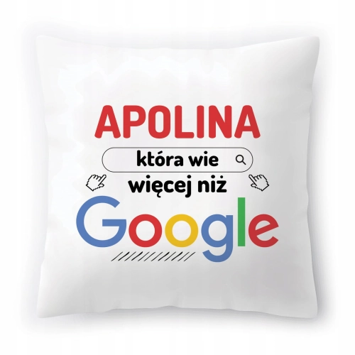 Poduszka Dla Apoliny na Urodziny Imieniny Prezent z Nadrukiem ze Zdjęciem