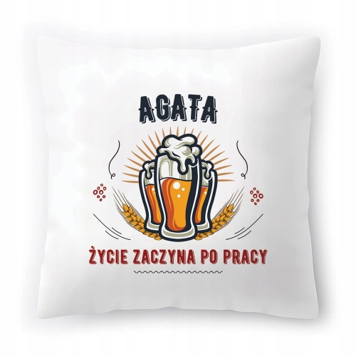Poduszka Dla Agaty na Urodziny na Prezent z Nadrukiem ze Zdjęciem