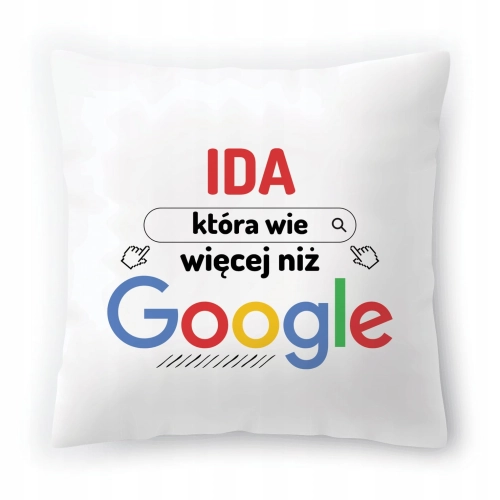 Poduszka Dla Idy na Urodziny na Prezent z Nadrukiem ze Zdjęciem