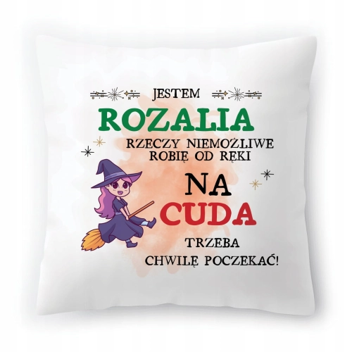 Poduszka Dla Rozalii na Urodziny na Prezent z Nadrukiem ze Zdjęciem