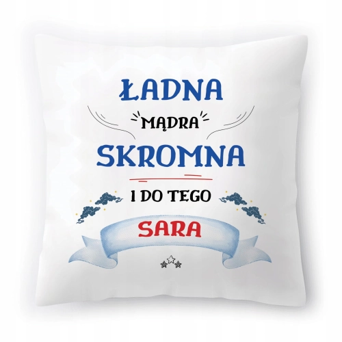 Poduszka Dla Sary na Urodziny Imieniny Prezent z Nadrukiem ze Zdjęciem
