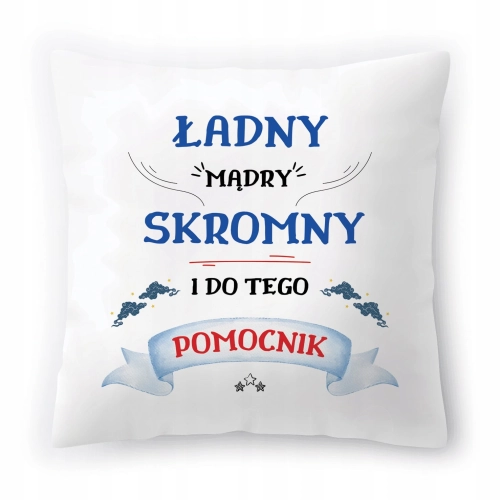 Poduszka Dla Pomocnika na Urodziny na Prezent z Nadrukiem ze Zdjęciem
