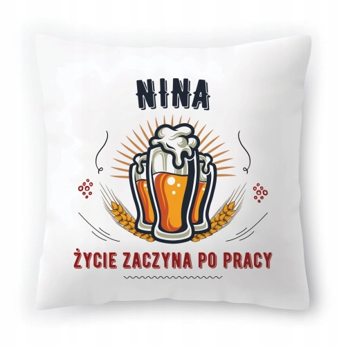 Poduszka Dla Niny na Urodziny na Prezent z Nadrukiem ze Zdjęciem