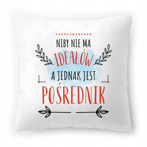 Poduszka Dla Pośrednika na Urodziny na Prezent z Nadrukiem ze Zdjęciem
