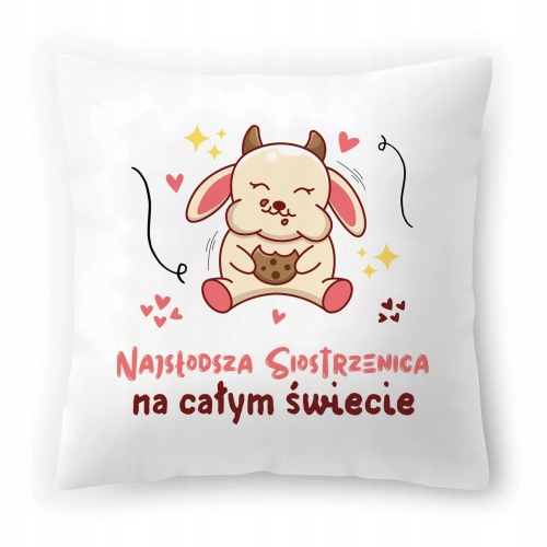 Poduszka Dla Siostrzenicy na Urodziny Prezent z Nadrukiem ze Zdjęciem