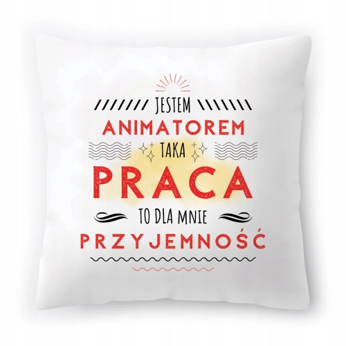 Poduszka Dla Animatora na Urodziny na Prezent z Nadrukiem ze Zdjęciem