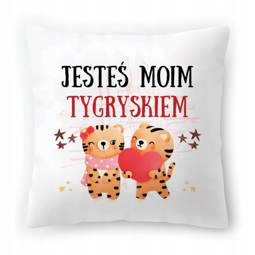 Poduszka Tygryski Tygrysek na Urodziny na Prezent z Nadrukiem ze Zdjęciem