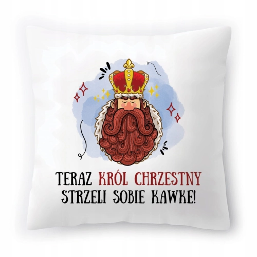 Poduszka Dla Chrzestnego na Urodziny Prezent z Nadrukiem ze Zdjęciem