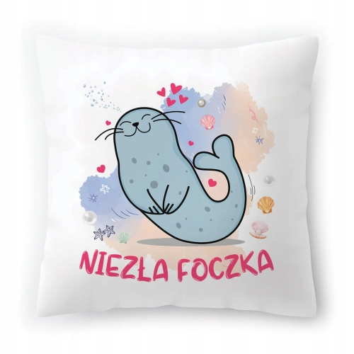 Poduszka Foczki Foczka na Urodziny na Prezent z Nadrukiem ze Zdjęciem