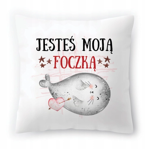 Poduszka Foczki Foczka na Urodziny na Prezent z Nadrukiem ze Zdjęciem