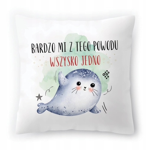 Poduszka Foczki Foczka na Urodziny na Prezent z Nadrukiem ze Zdjęciem