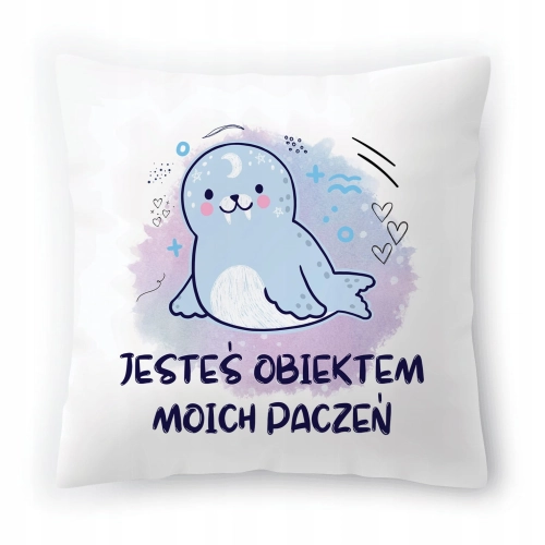 Poduszka Foczki Foczka na Urodziny na Prezent z Nadrukiem ze Zdjęciem