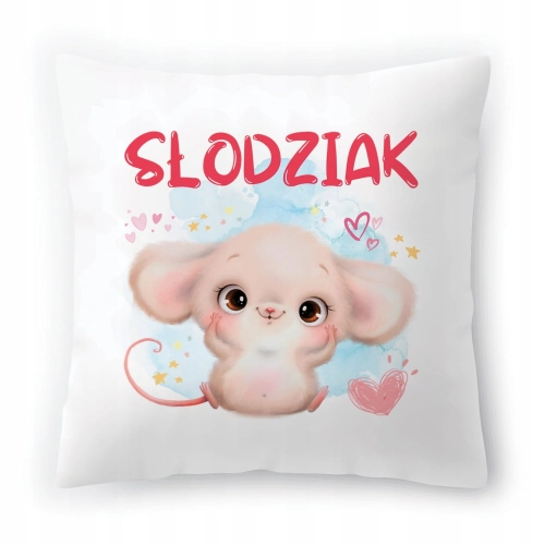 Poduszka Myszki na Urodziny na Prezent z Nadrukiem ze Zdjęciem