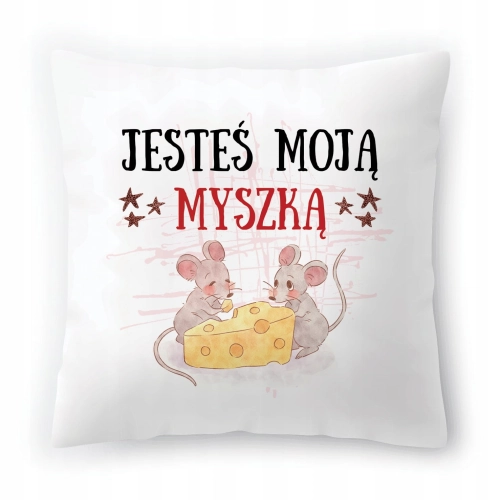 Poduszka Myszki na Urodziny na Prezent z Nadrukiem ze Zdjęciem