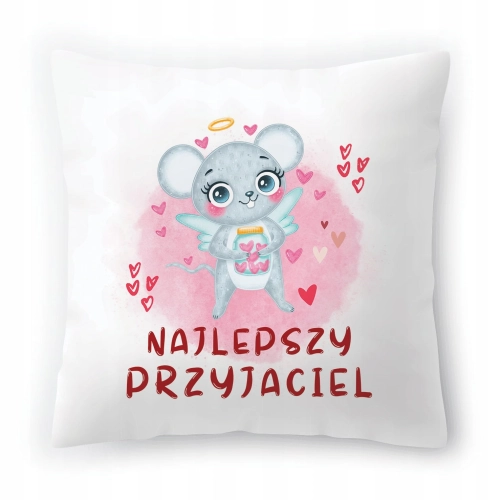 Poduszka Myszki na Urodziny na Prezent z Nadrukiem ze Zdjęciem