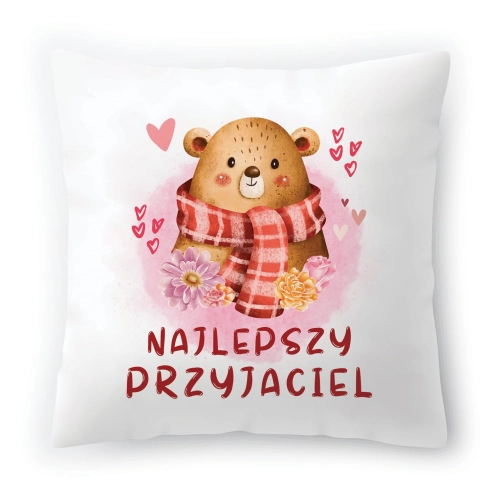 Poduszka Misie Misiaczki na Urodziny na Prezent z Nadrukiem ze Zdjęciem