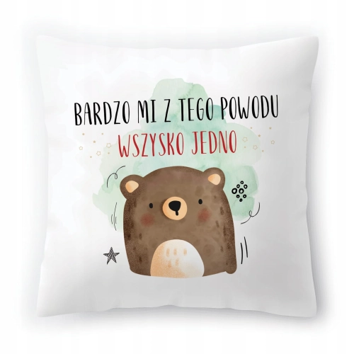 Poduszka Misie Misiaczki na Urodziny na Prezent z Nadrukiem ze Zdjęciem