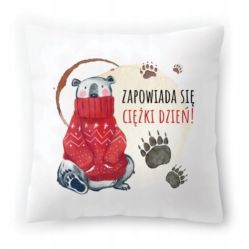 Poduszka Misie Misiaczki na Urodziny na Prezent z Nadrukiem ze Zdjęciem