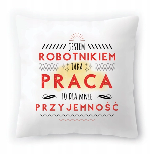Poduszka Dla Robotnika na Urodziny na Prezent z Nadrukiem ze Zdjęciem