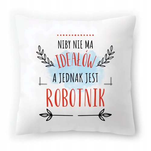 Poduszka Dla Robotnika na Urodziny na Prezent z Nadrukiem ze Zdjęciem