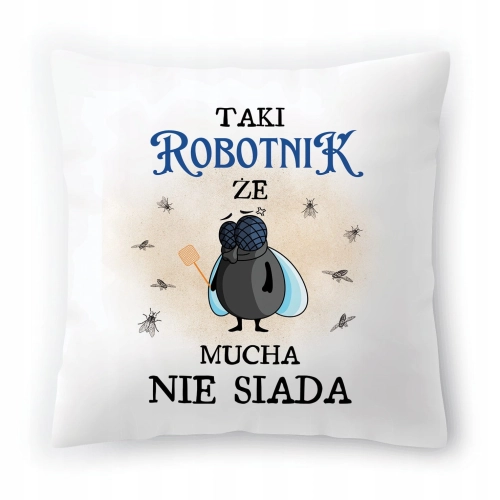 Poduszka Dla Robotnika na Urodziny na Prezent z Nadrukiem ze Zdjęciem
