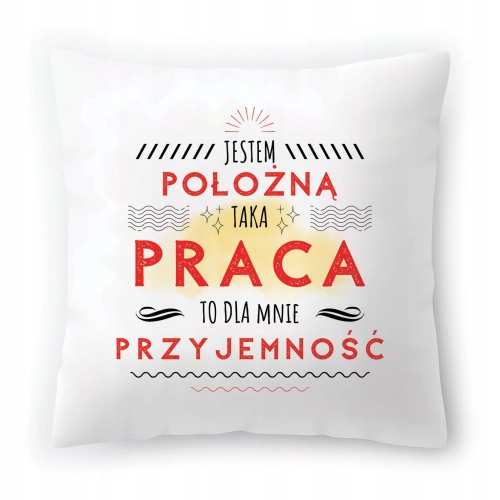 Poduszka Dla Położnej na Urodziny na Prezent z Nadrukiem ze Zdjęciem