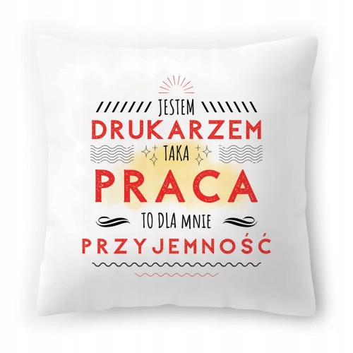 Poduszka Dla Drukarza na Urodziny na Prezent z Nadrukiem ze Zdjęciem
