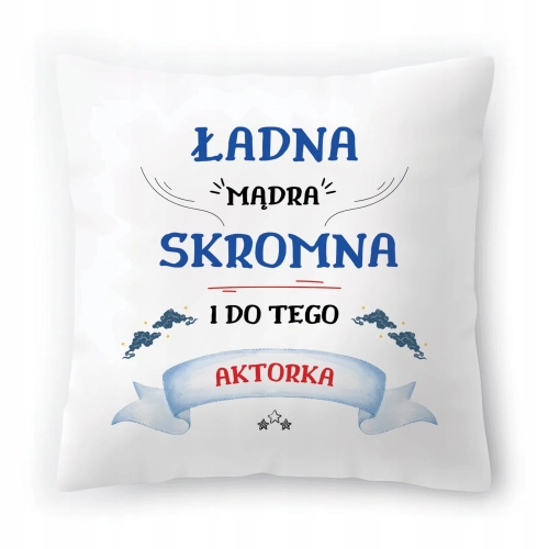 Poduszka Dla Aktorki na Urodziny na Prezent z Nadrukiem ze Zdjęciem