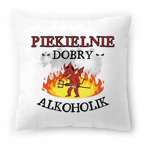 Poduszka Dla Alkoholika na Urodziny na Prezent z Nadrukiem ze Zdjęciem
