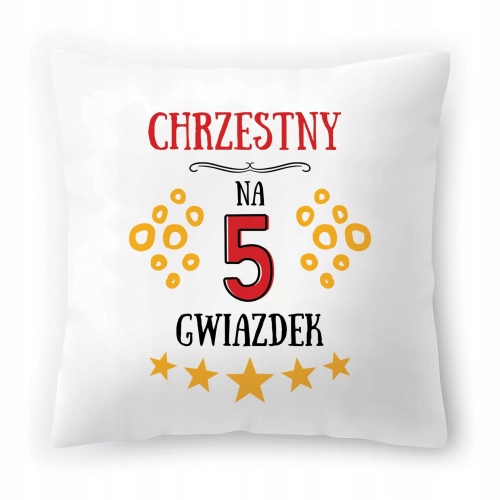 Poduszka Dla Chrzestnego Urodziny Prezent z Nadrukiem ze Zdjęciem