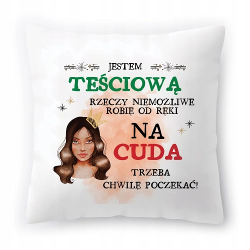 Poduszka Dla Teściowej Urodziny Imieniny Prezent z Nadrukiem ze Zdjęciem