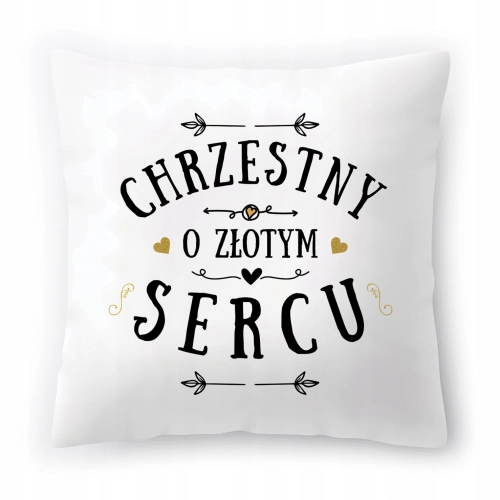Poduszka Dla Chrzestnego Urodziny Prezent z Nadrukiem ze Zdjęciem