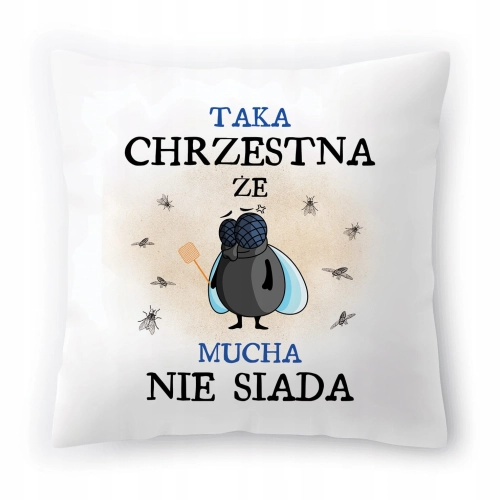 Poduszka Dla Chrzestnej Urodziny Prezent z Nadrukiem ze Zdjęciem