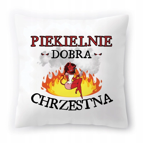 Poduszka Dla Chrzestnej Urodziny Prezent z Nadrukiem ze Zdjęciem